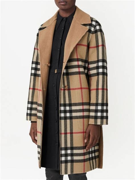 burberry burberrycheck wool tailored coat|burberry wool coat women.